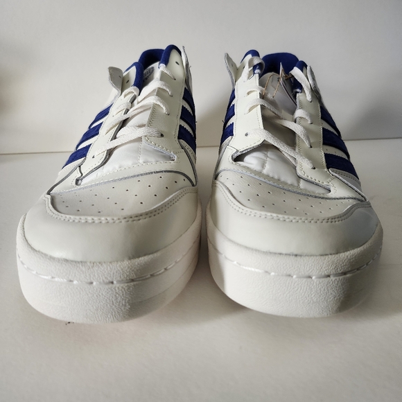 New Men's Adidas Forum Low CL Shoes Blue & White Size 19 - Picture 4 of 12